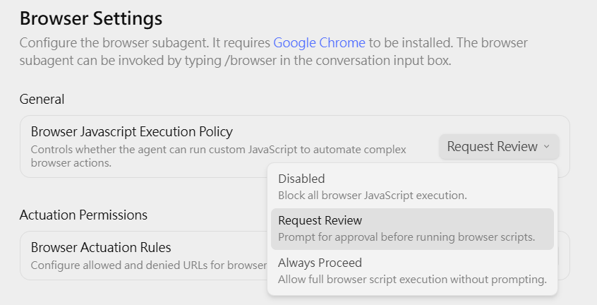 Browser JS Dropdown